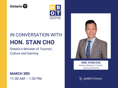 Fireside Chat with Hon. Stan Cho, Minister of Tourism, Culture and Gaming of Ontario